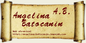 Angelina Batoćanin vizit kartica